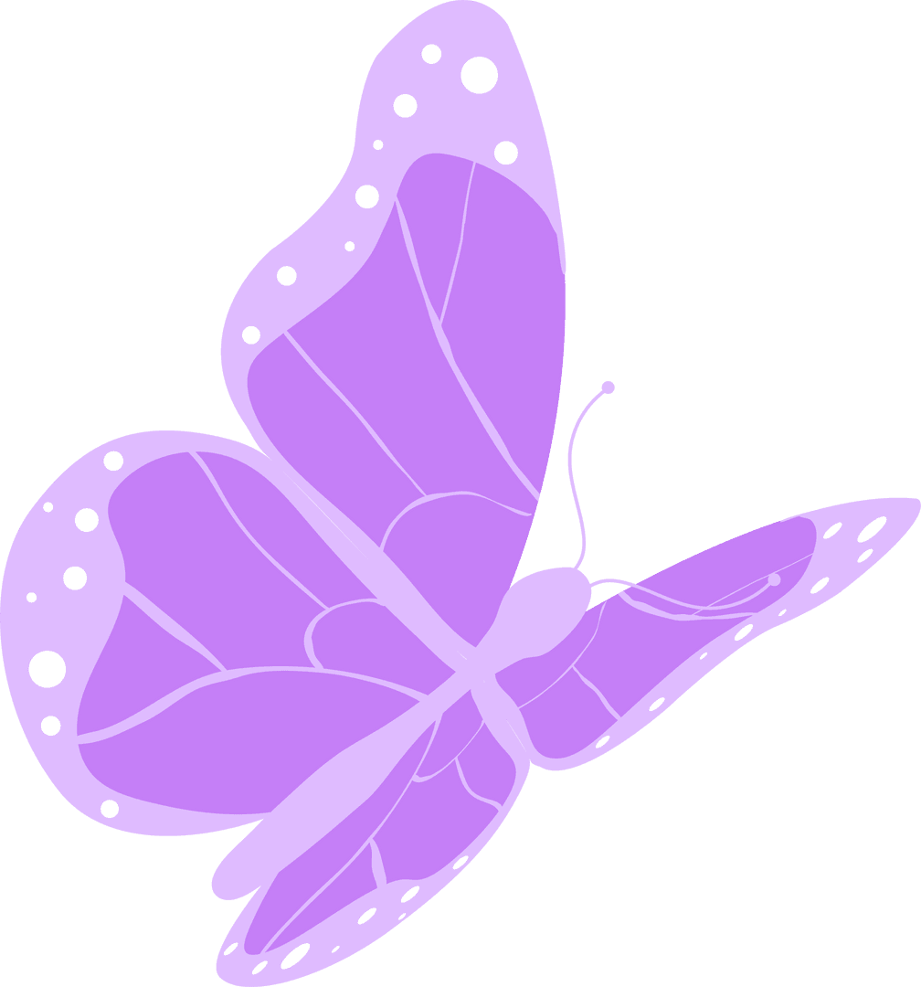 Transparent Purple Butterfly Flying with Elegance and Style
