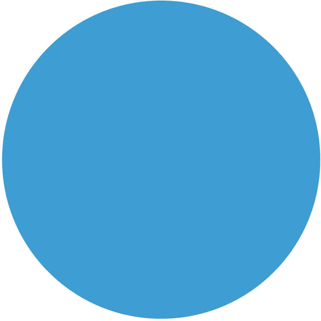 Blue Circle Icon on Transparent Background