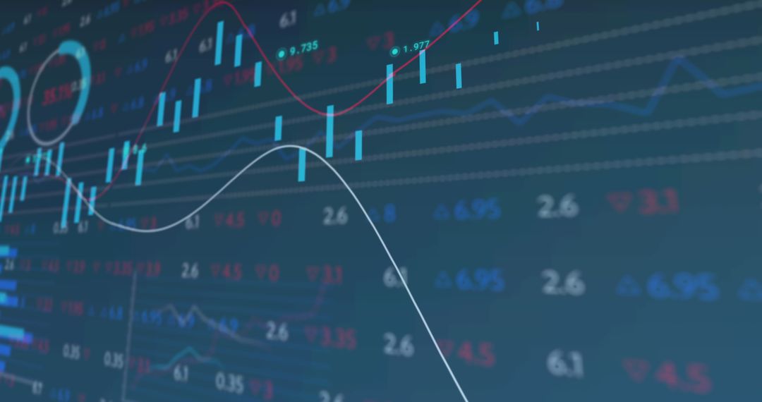 Digital Financial Data and Stock Market Trends on Screen