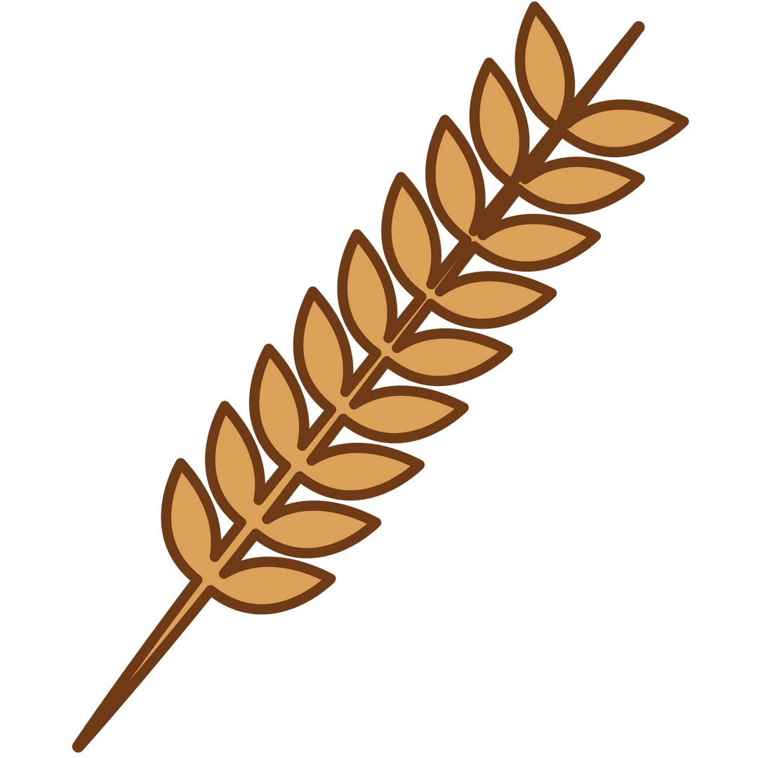 Transparent Wheat Symbol Illustration for Food and Agriculture Projects
