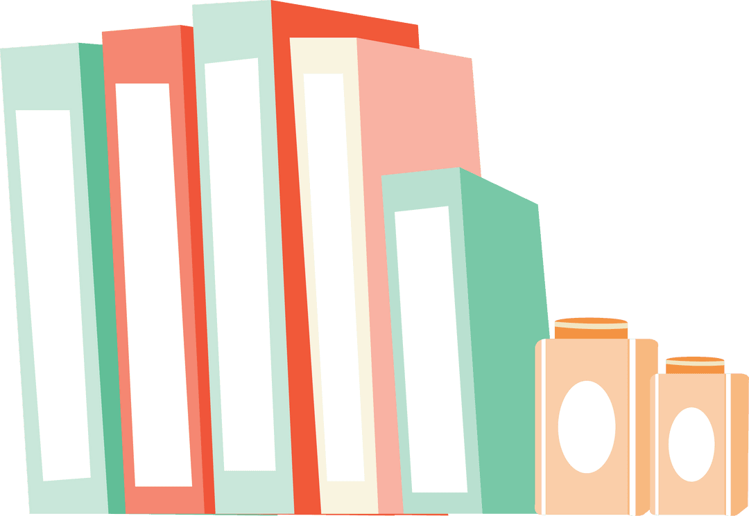 Transparent Business Files in Row Isolated Illustration