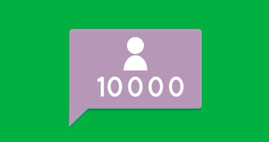 10,000 Users Milestone Digital Art with Green Background