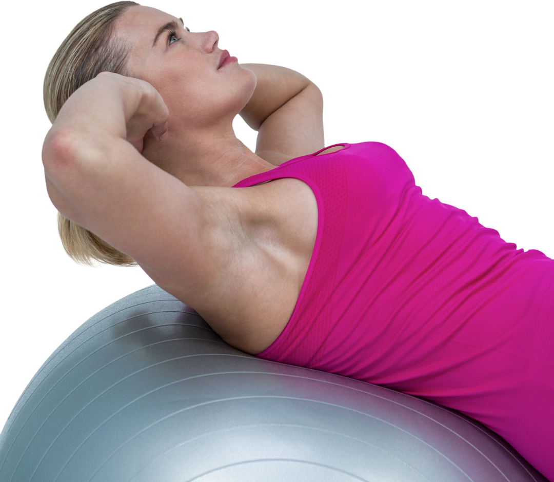 Transparent Fitness Enthusiast Exercising on Stability Ball - Download Free Stock Images Pikwizard.com