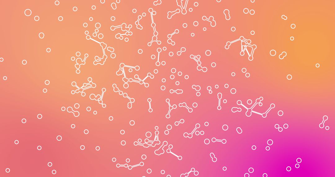 Abstract Digital Network Lines on Gradient Background