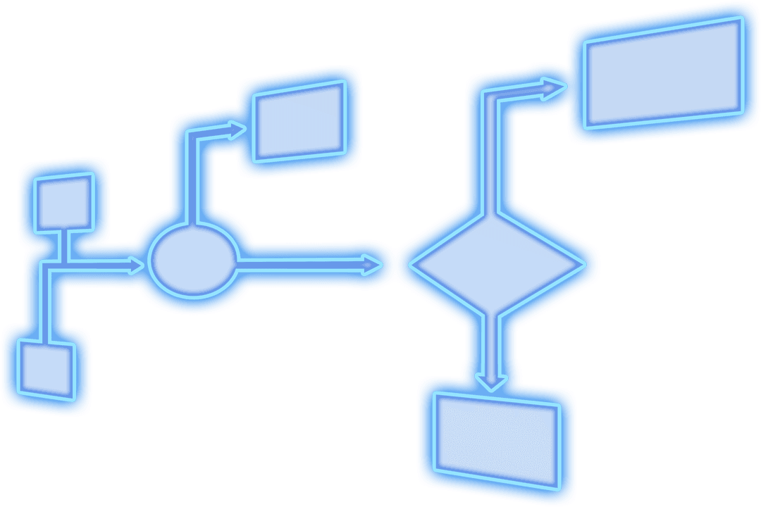 Digital Network Connection Illustration with Transparent Background