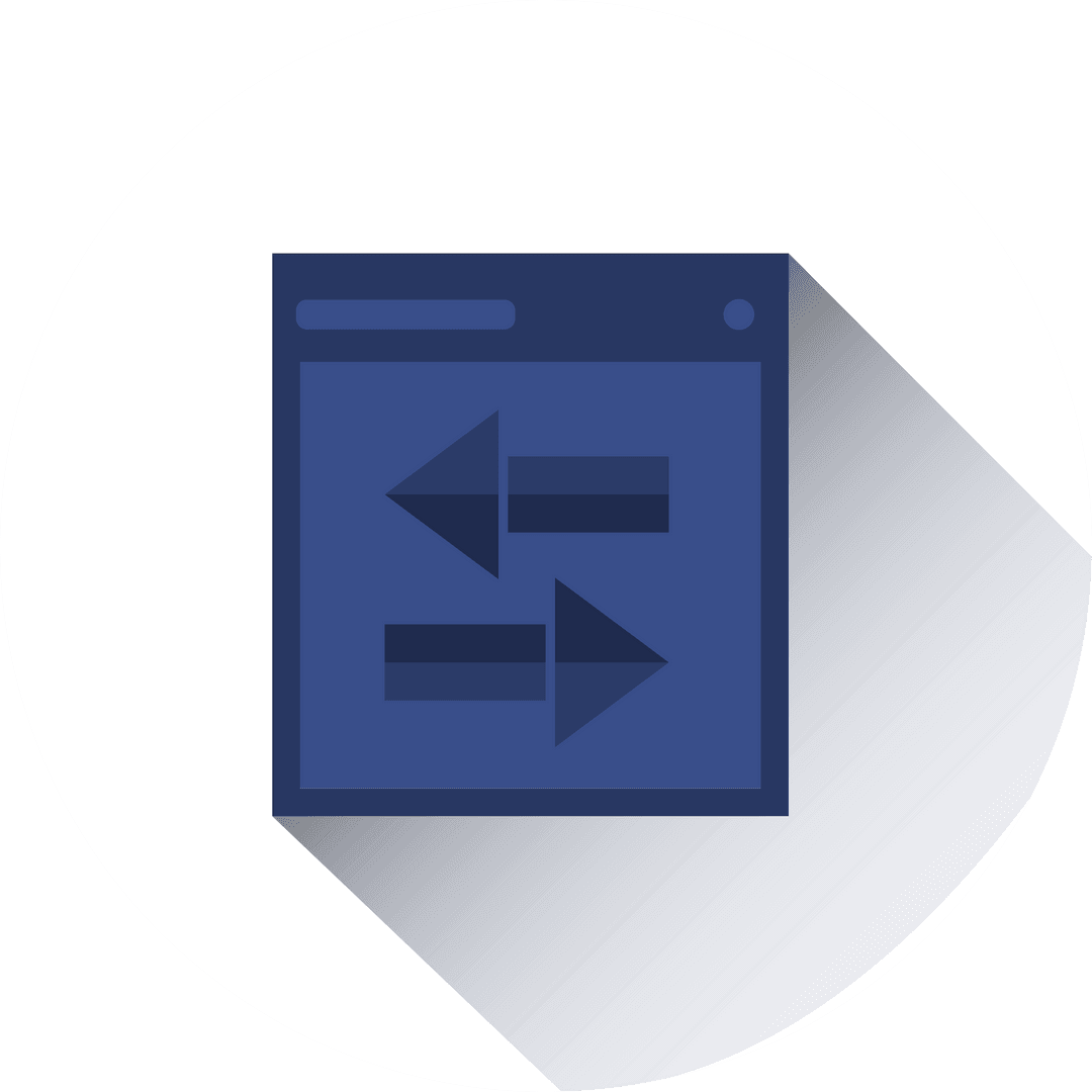 Digital Illustration of Blue Arrows Symbol on Transparent Background