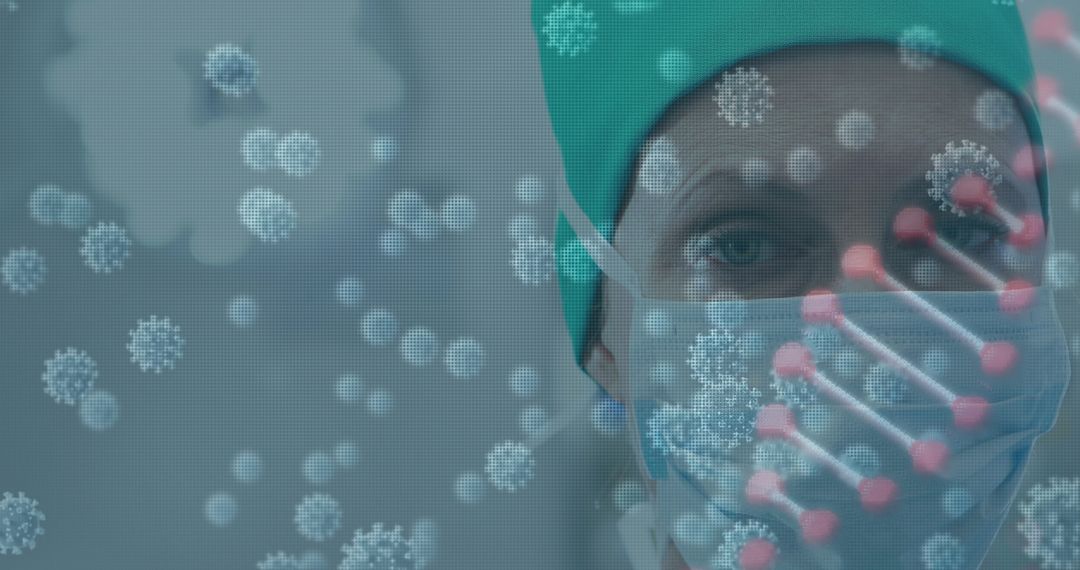 Healthcare Worker Analyzing Viral DNA in Laboratory Setting