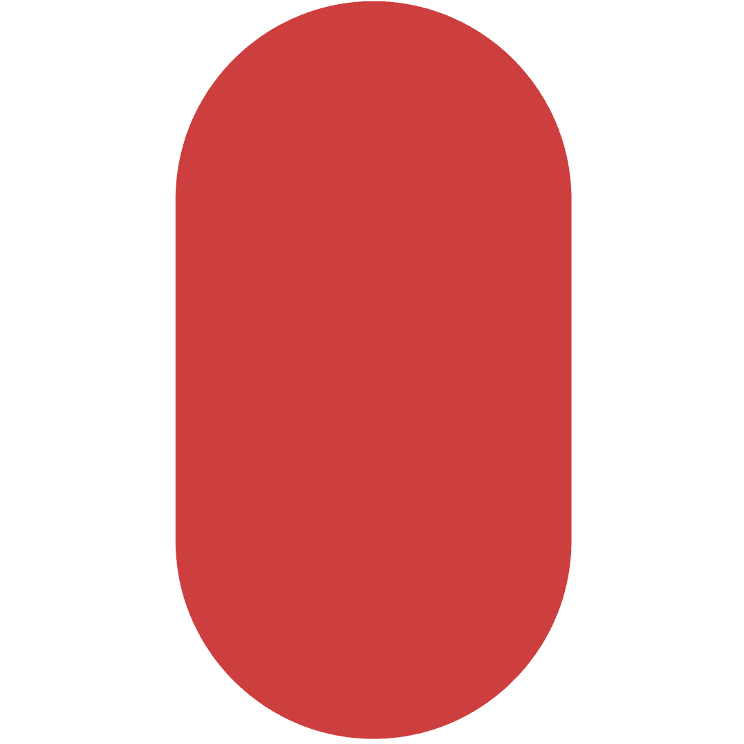 Red Capsule Pill Icon Isolated on Transparent Background