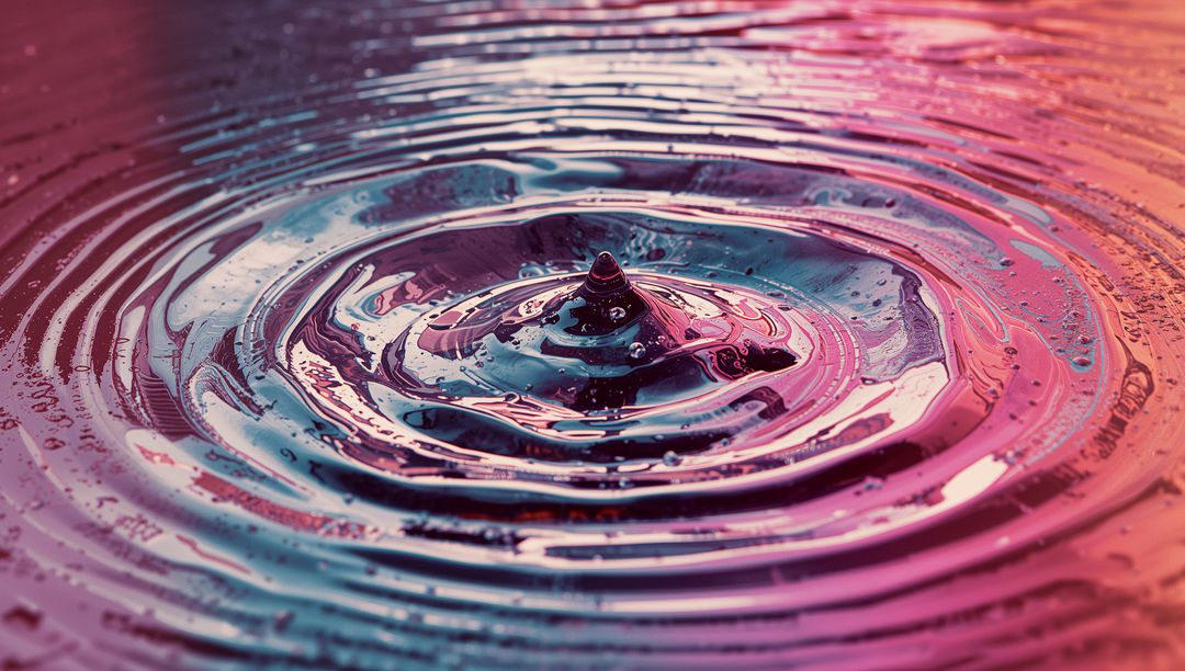 Vibrant Water Splash with Concentric Ripples