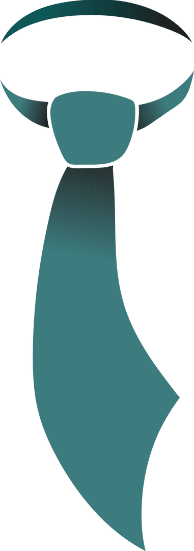 Transparent Blue Tie Illustration for Business Concepts