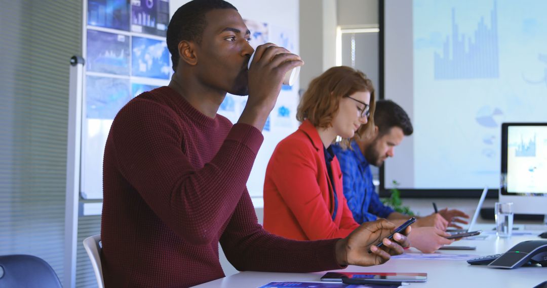 Diverse Business Team Working in Modern Office Environment