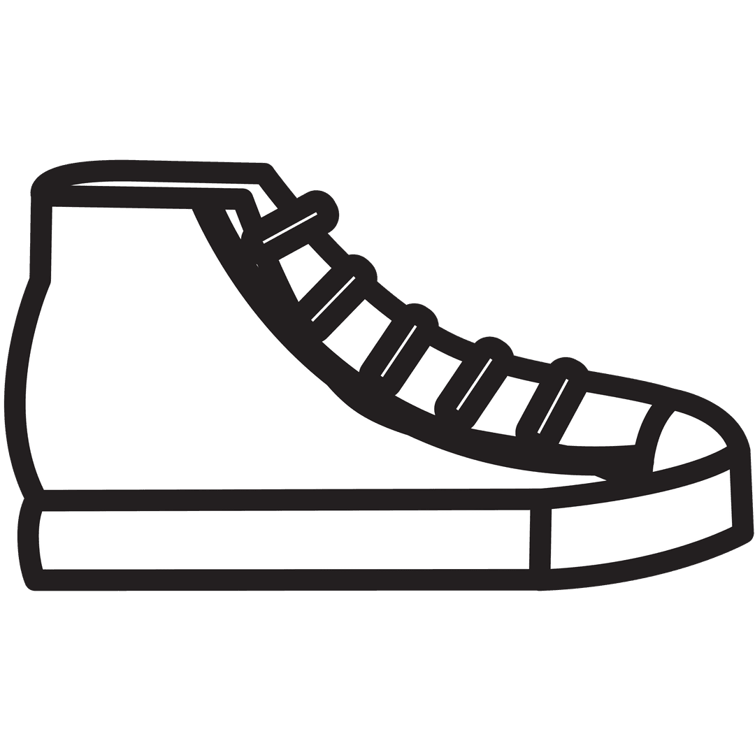 White Shoe Illustration on Transparent Background for Fashion Design