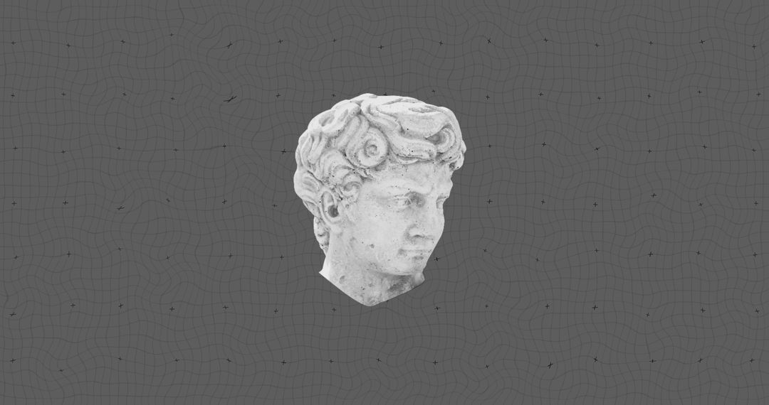 Classical Sculpture Bust on Geometric Gray Background - Free Images, Stock Photos and Pictures on Pikwizard.com