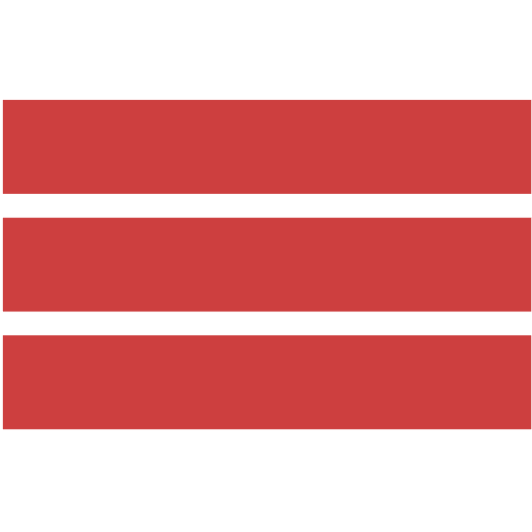 Transparent Red Line Icon with Three Bold Stripes