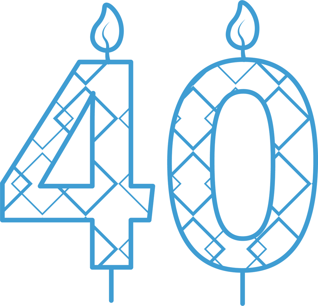 &quot;Blue 40th Birthday Candle Transparent Background&quot; - Download Free Stock Images Pikwizard.com