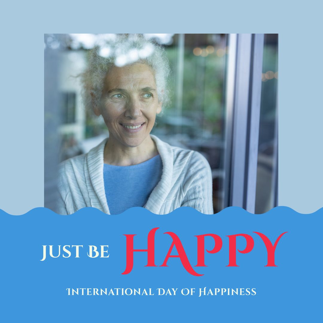 Senior Woman Smiling Joyfully Celebrating Happiness