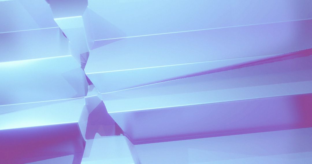 Abstract Geometric Metallic Shapes in Motion with Soft Color Gradient