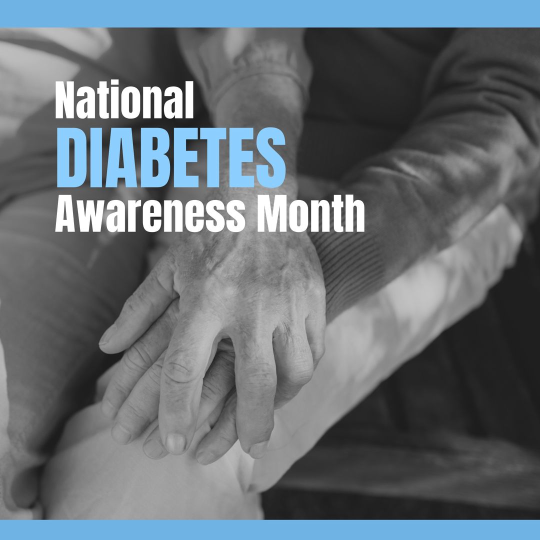 Diabetes Awareness Month with Seniors Holding Hands