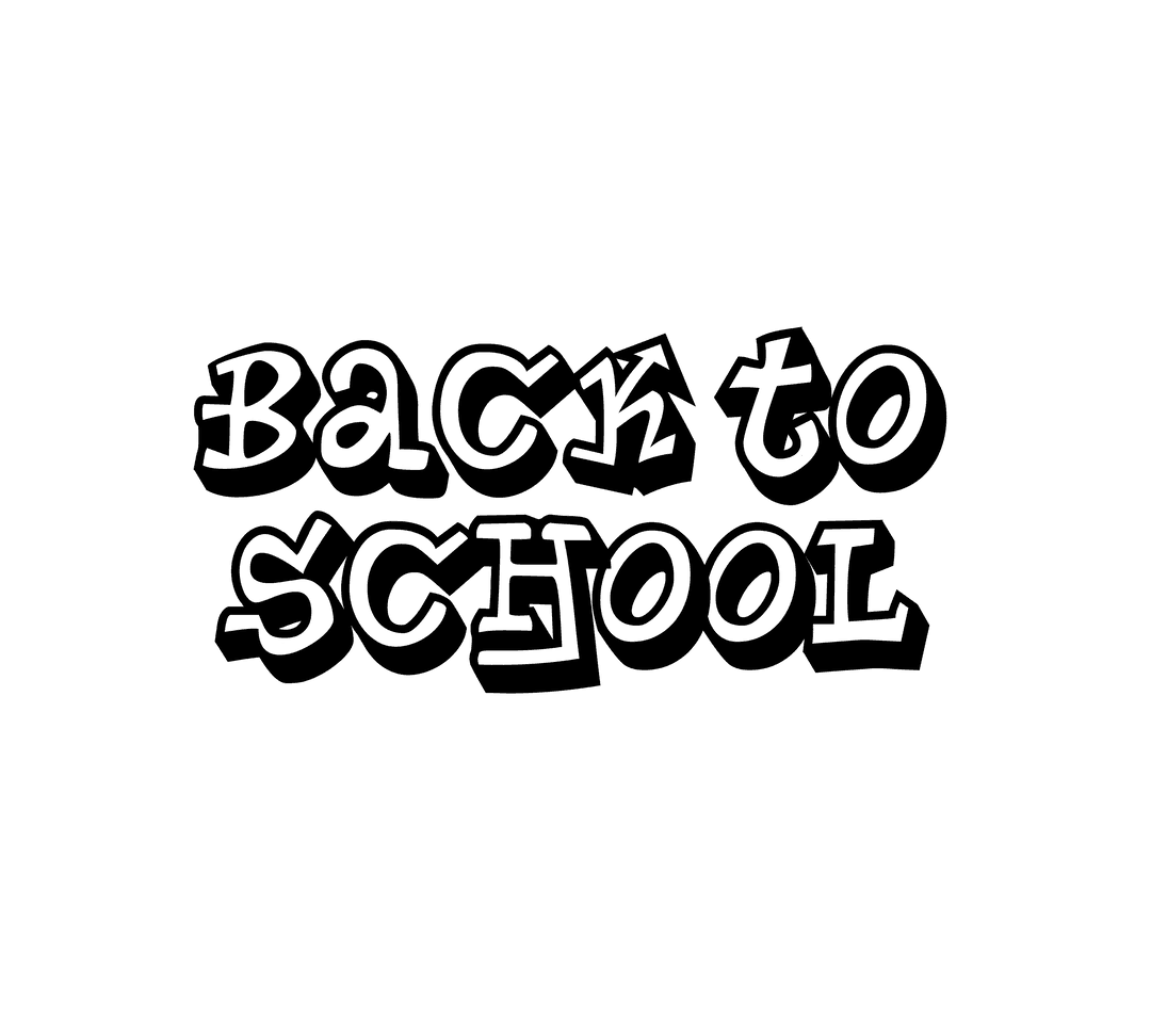 Back to School Design Text on Transparent Background