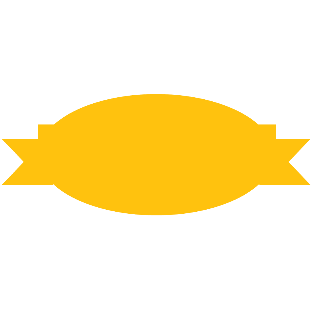 Yellow Abstract Badge Icon on Transparent Background