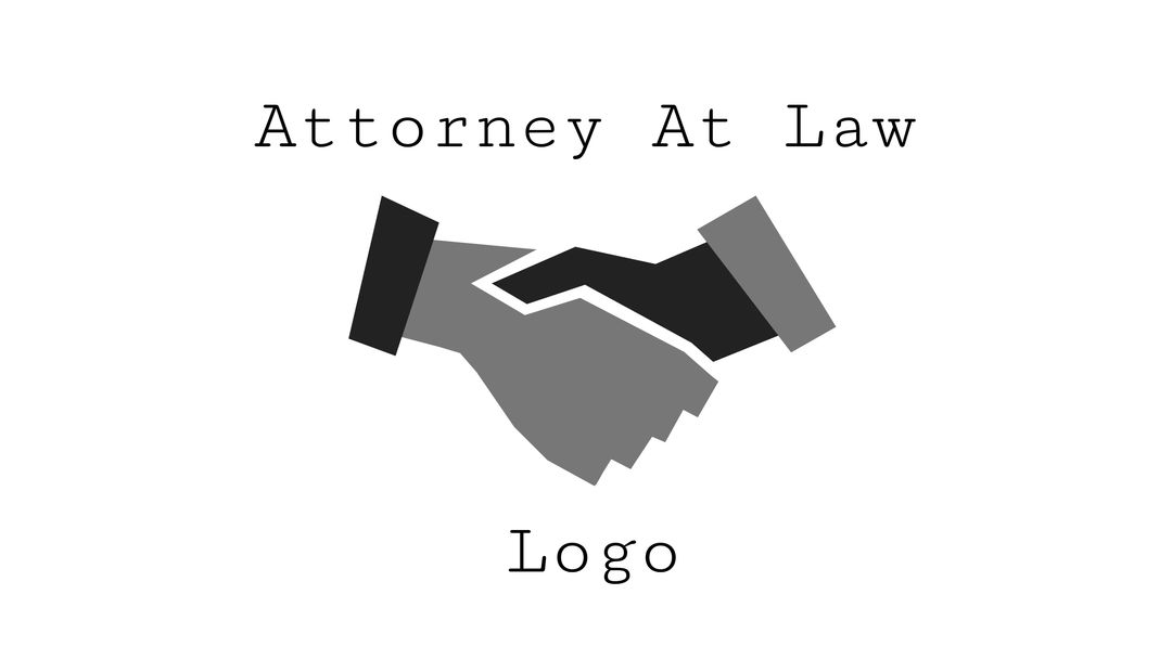 Attorney at Law Handshake Logo Design Vector