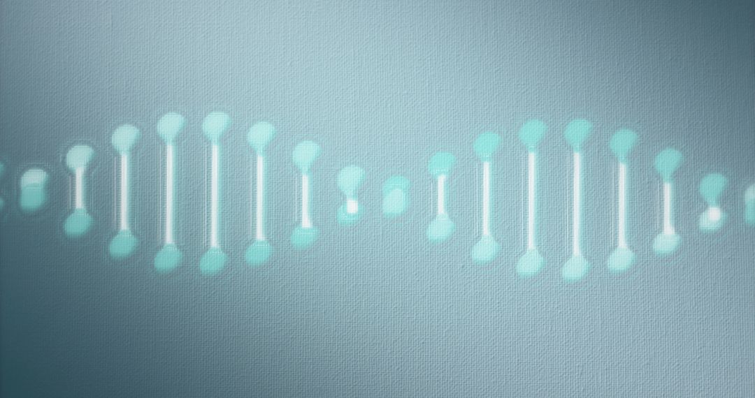 Rotating DNA Helix with blue background signaling medical technology