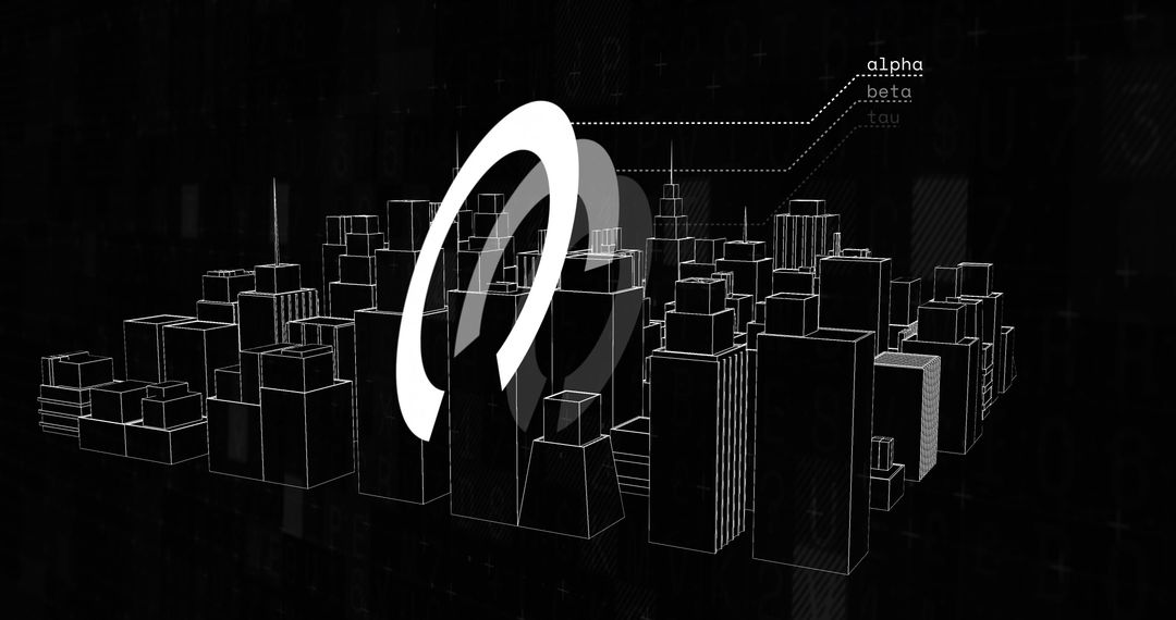 Futuristic City Scape with Digital Override Interface