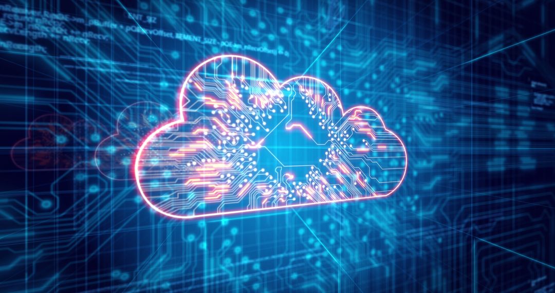 Digital Cloud Computing Technology Concept Background