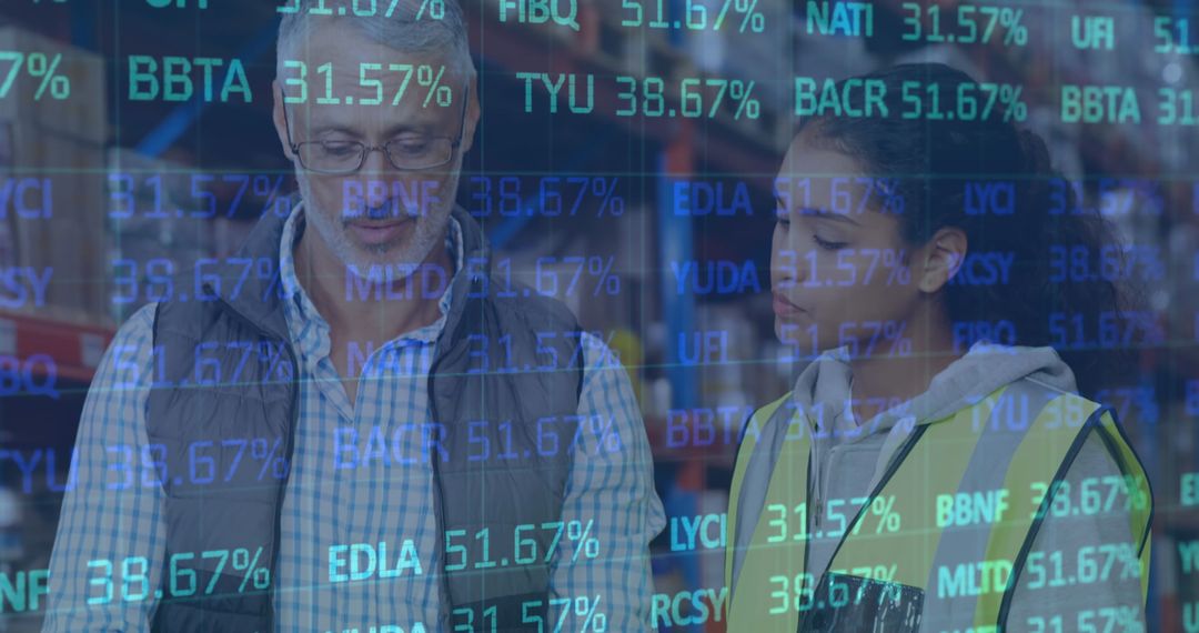 Warehouse Collaboration and Financial Data Illustrating global Trade Insights