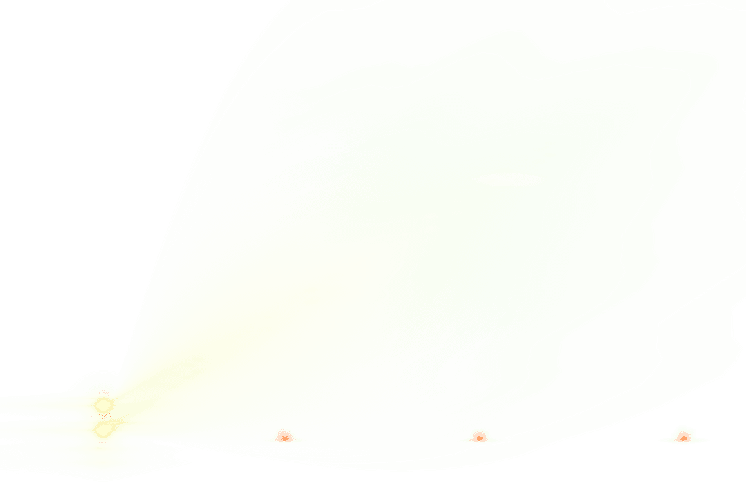 Yellow Abstract Light on Transparent Background