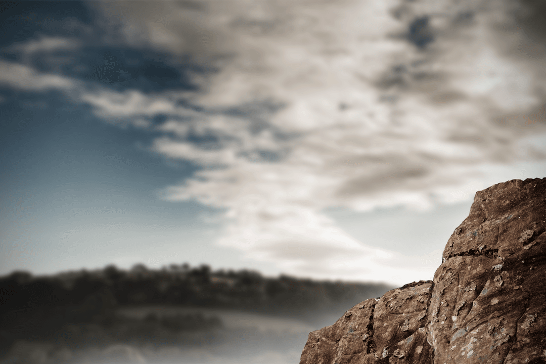 Tranparent PNG Landscape with Textured Rock