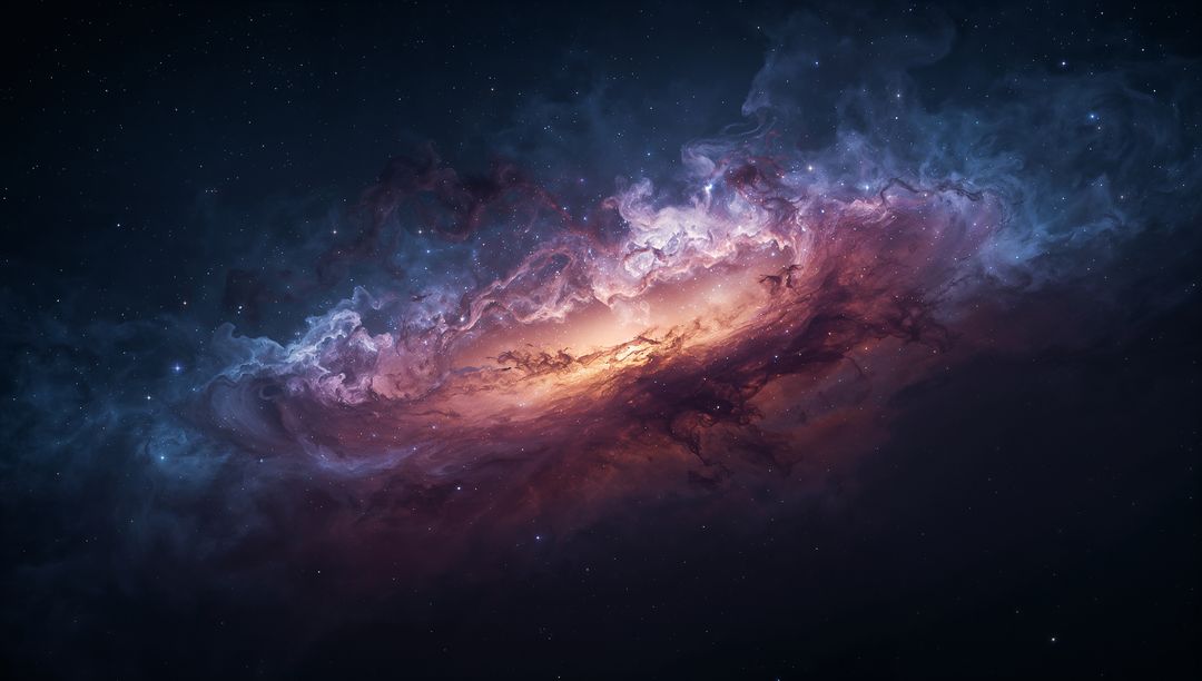 Swirling Spiral Nebula Illuminated in Deep Space