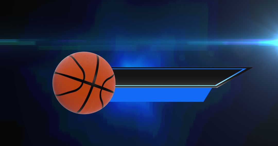 Dynamic Basketball Graphic with Stylized Lighting