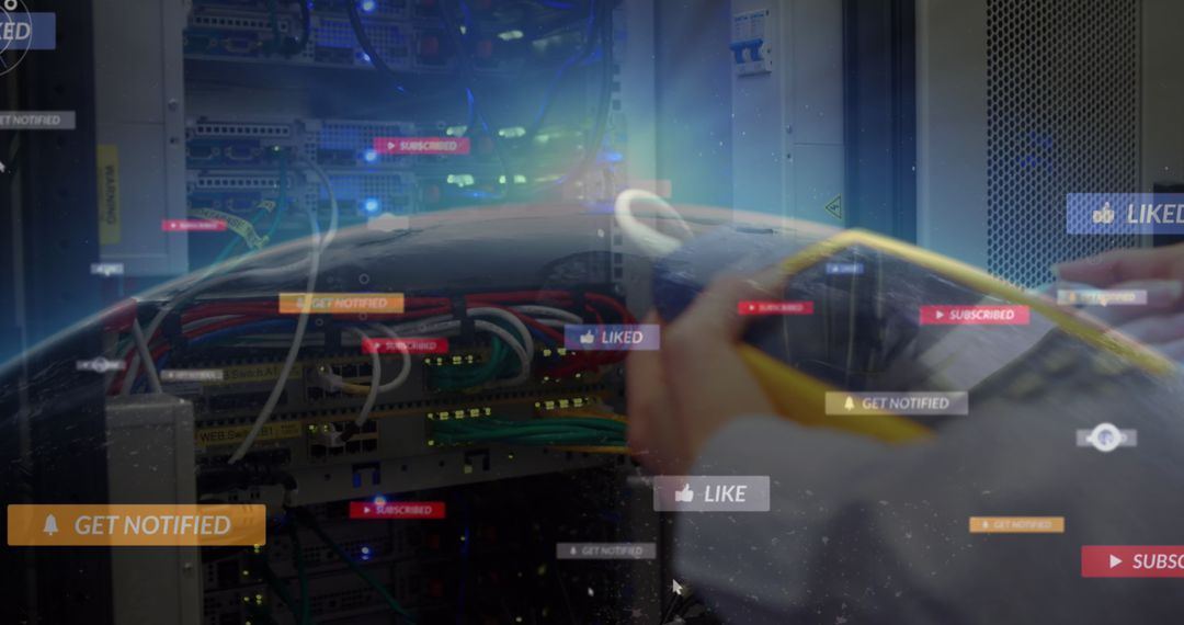 Digital Networking with Servers and Social Media Integration