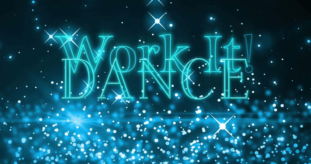 Glowing Neon Text with Sparkling Bokeh and Luminous Vibes