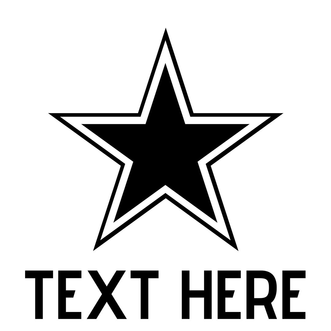 Star Emblem with Customizable Text for Promotions