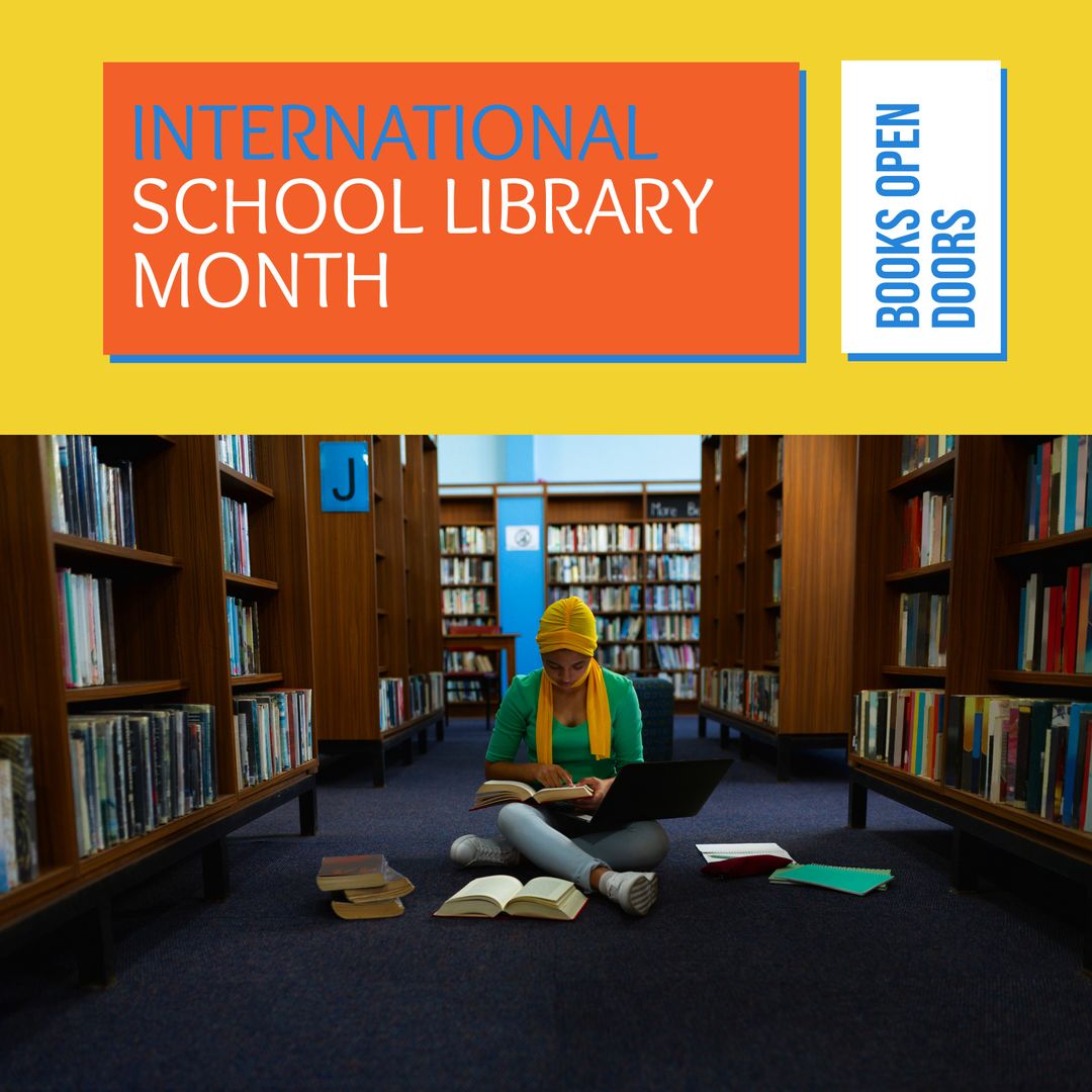International School Library Month Celebration with Focused Study in Library