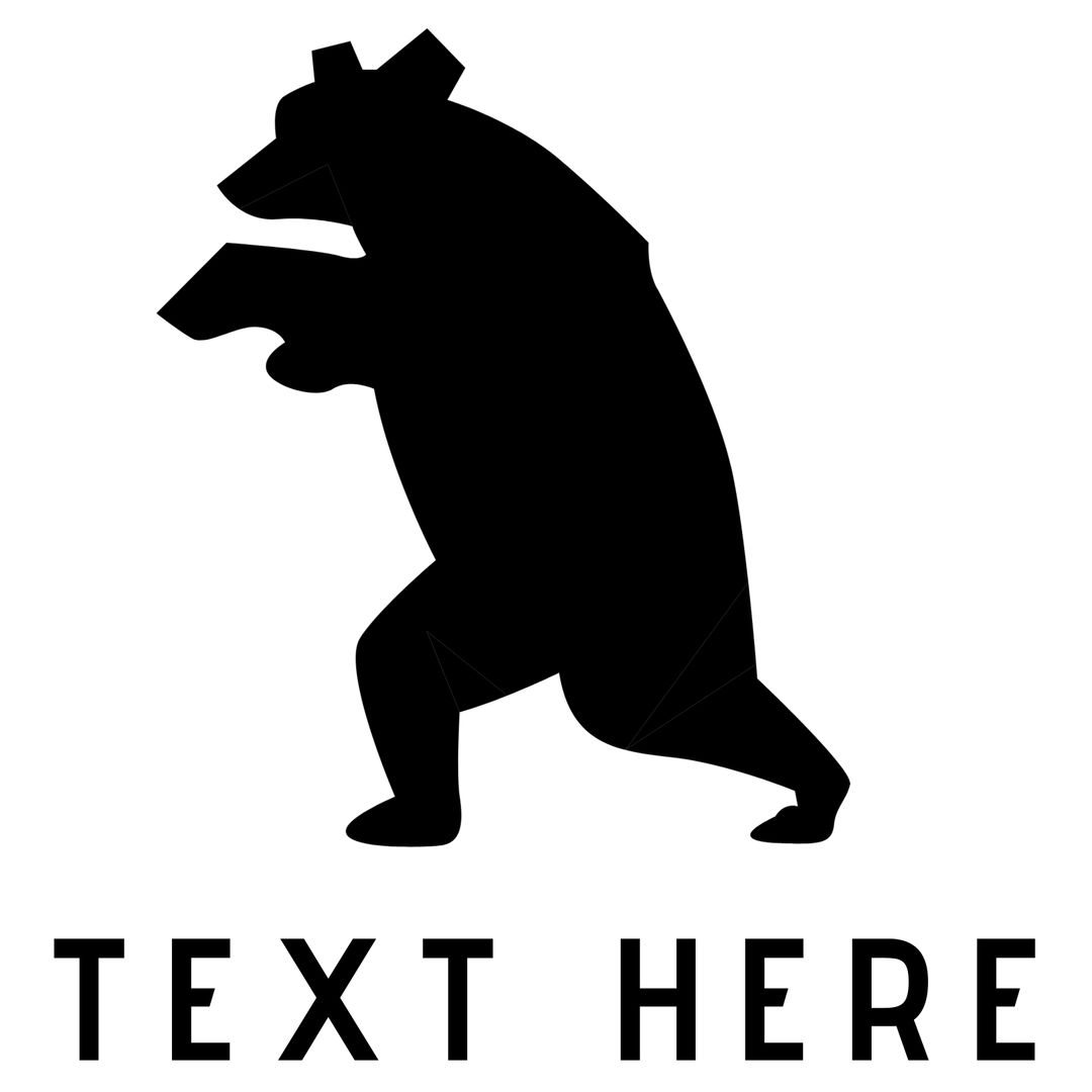 Bear Silhouette Template for Outdoor Branding - Download Free Stock Templates Pikwizard.com