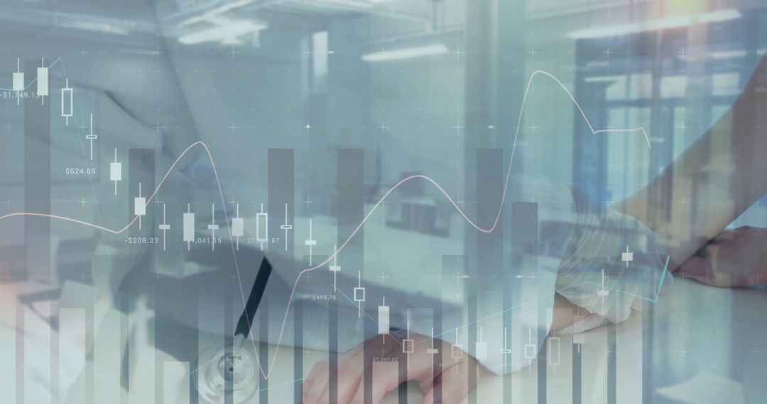 Doctor Analyzing Financial Data with Modern Technology