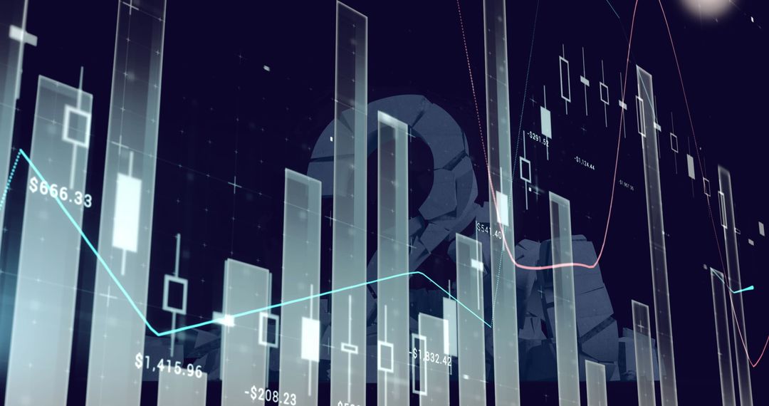 Holographic Financial Graph and Question Mark Overlay