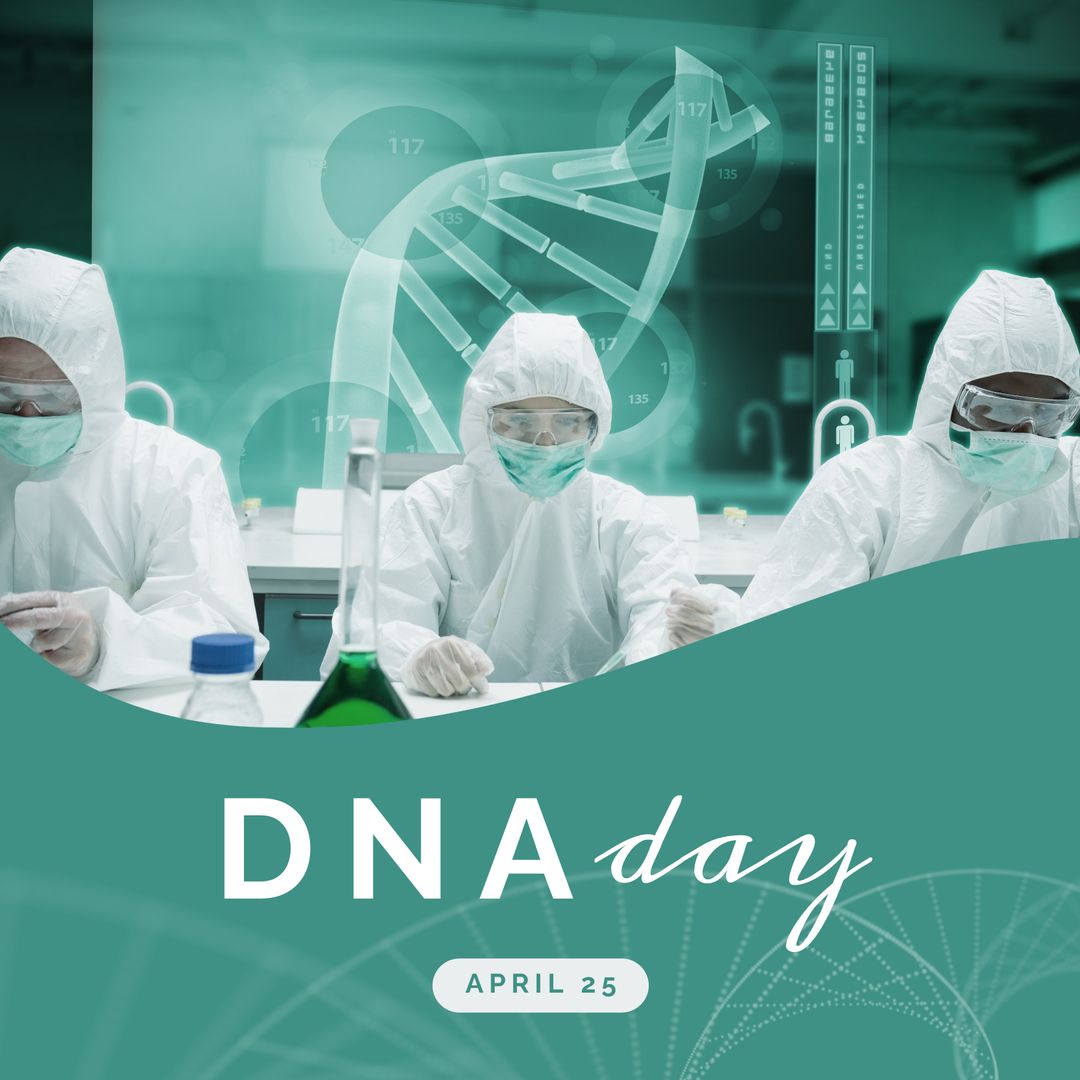 Scientists Celebrating DNA Day in Laboratory