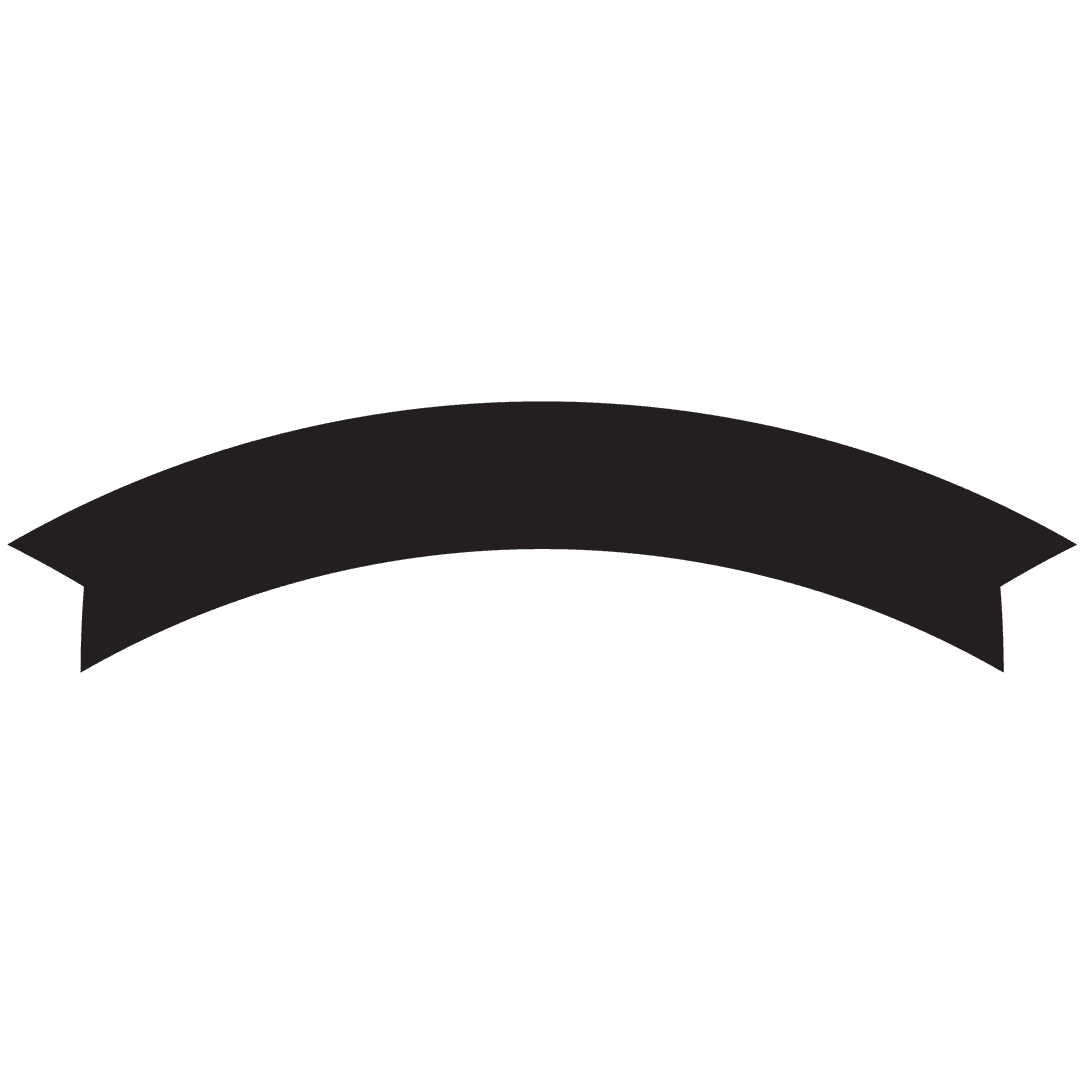 Black Ribbon Banner Isolated on Transparent Background