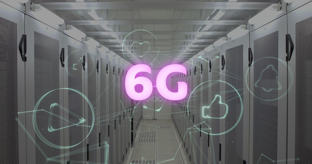 6G Network and Digital Technology Communication Concept