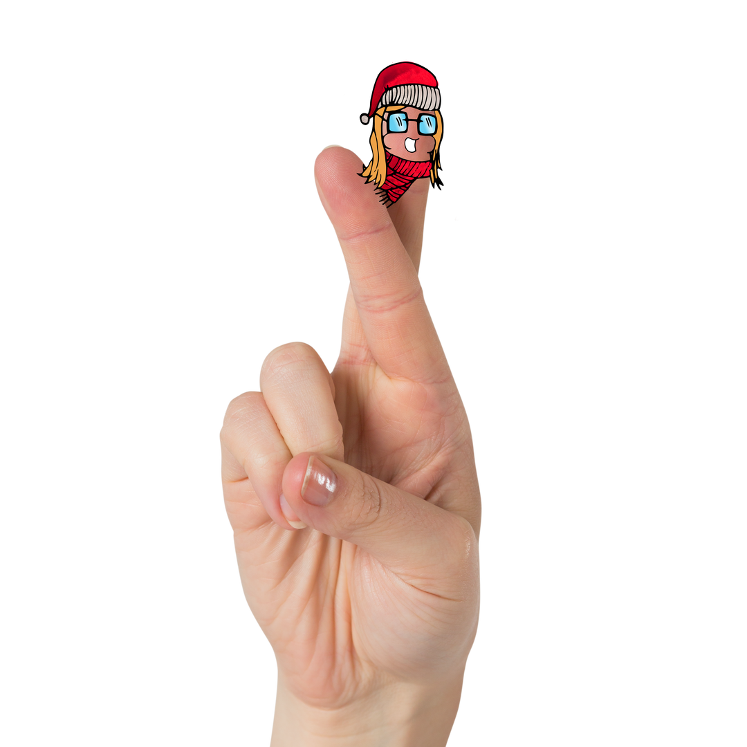 Quirky Finger Character with Winter Hat on Transparent Background - Download Free Stock Images Pikwizard.com