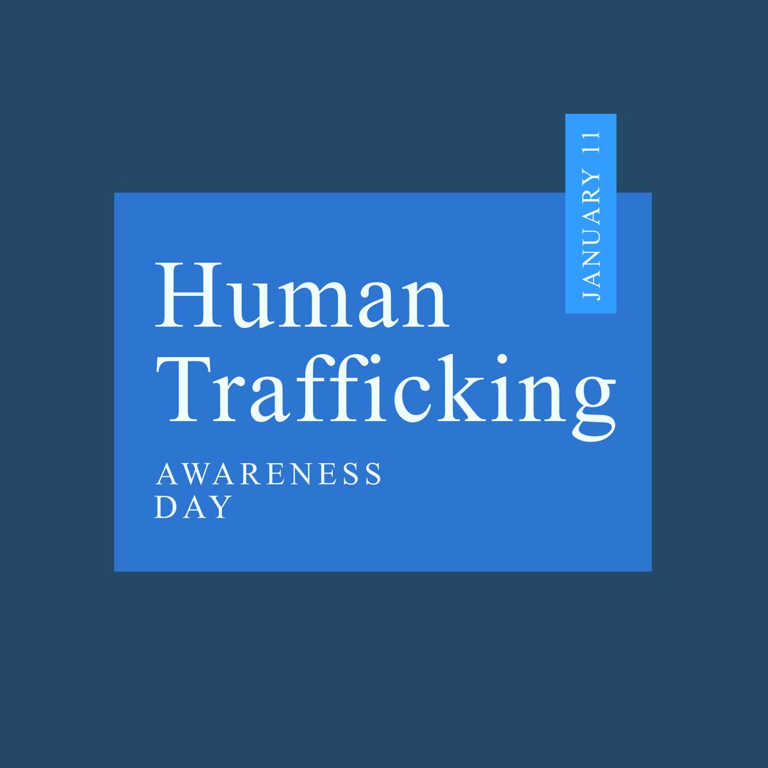 Human Trafficking Awareness Day Promotion in Blue