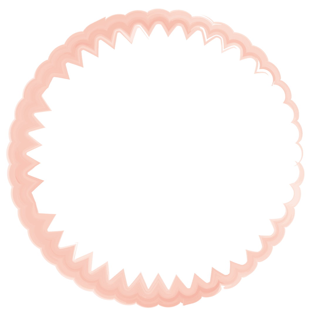 Pink circle with copy space on transparent background for design use