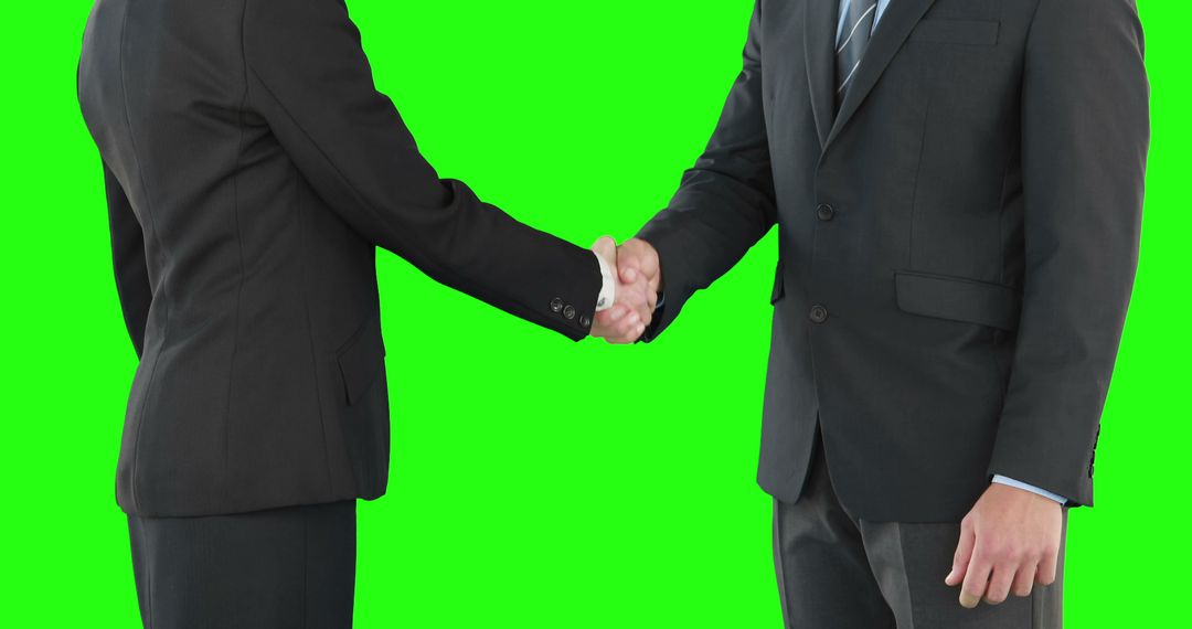 Business Professionals Shaking Hands Against Green Screen Background - Free Images, Stock Photos and Pictures on Pikwizard.com