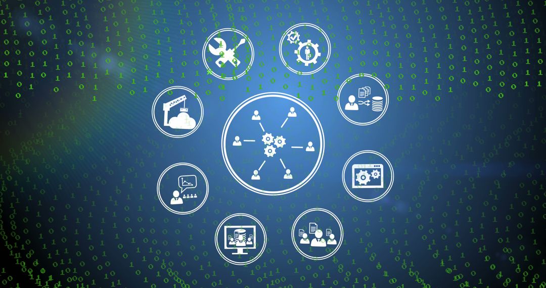 Technology and Data Processing Digital Icons Network