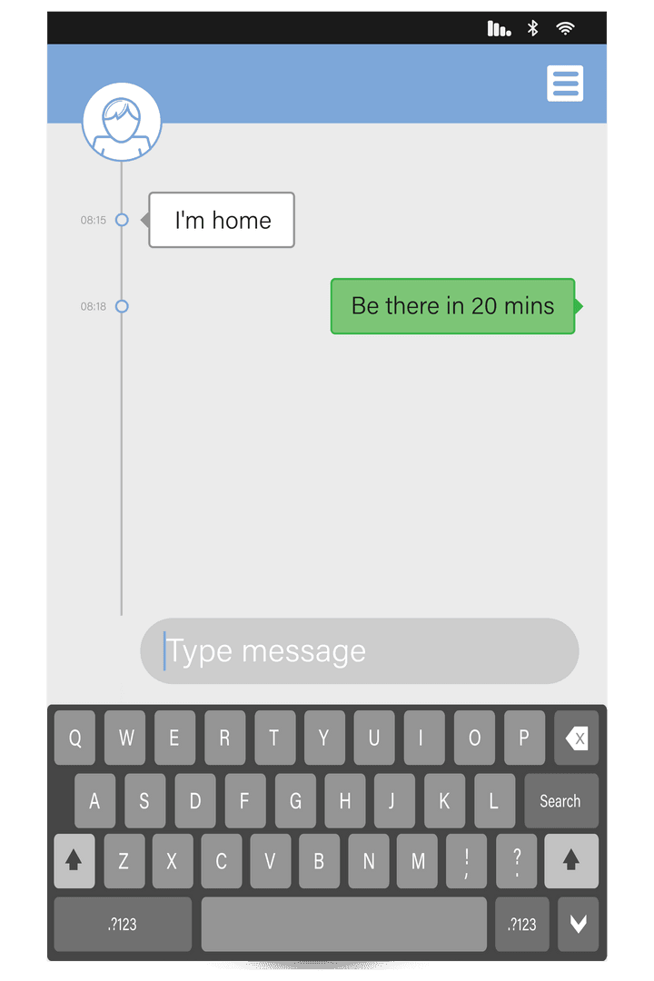 Chat Conversation on Transparent Messaging App Screen - Download Free Stock Images Pikwizard.com