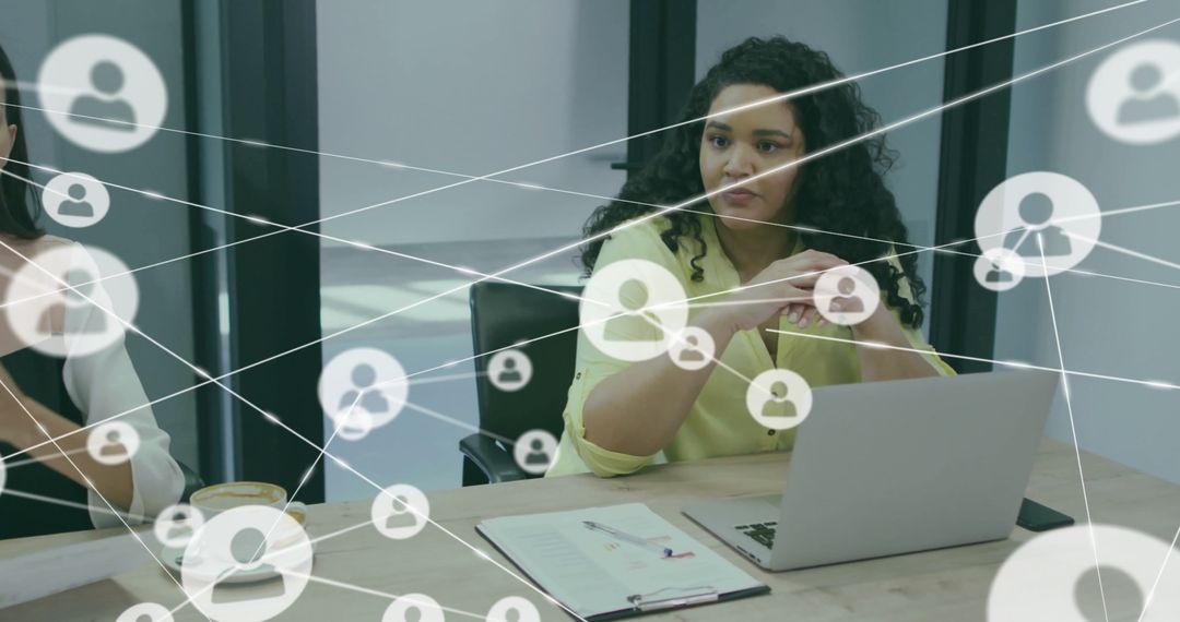 Diverse Professionals Networking in Modern Office Environment